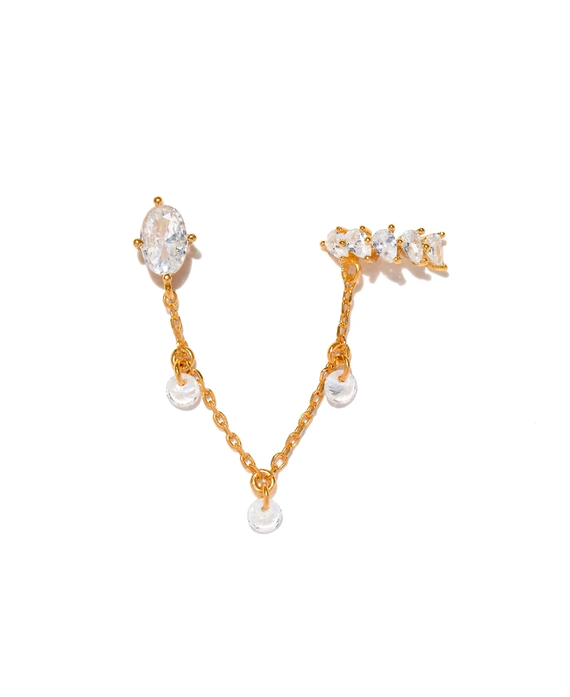Girls Crew Crystal Dew You Ear Cuff + Stud Earrings