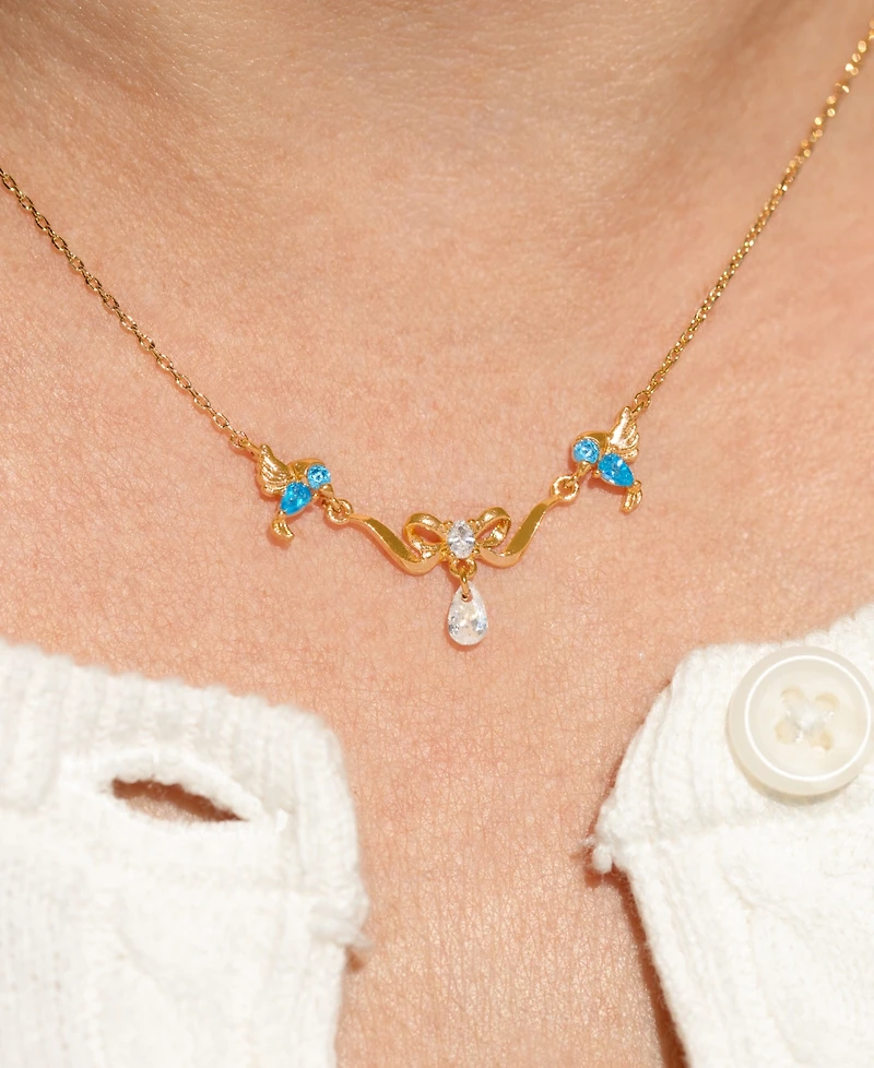 Girls Crew Crystal Disney Princess Cinderella Fairytale Necklace