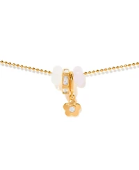 Girls Crew Crystal Flower Dash Charm Necklace
