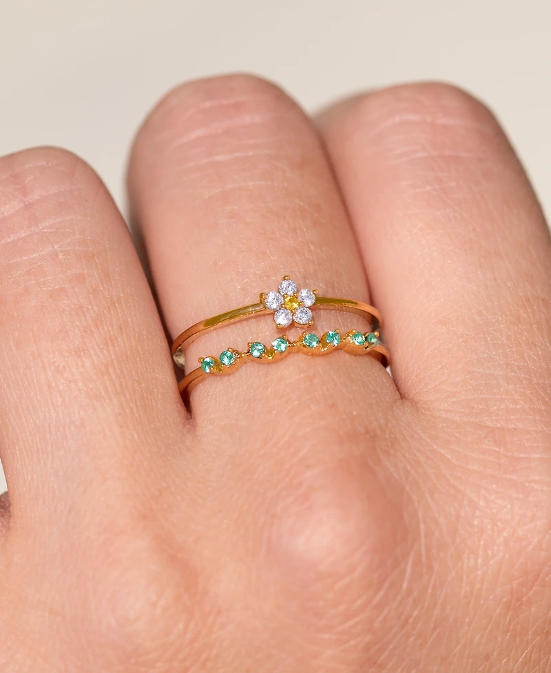 Girls Crew Crystal Fresh Picked Adjustable Ring