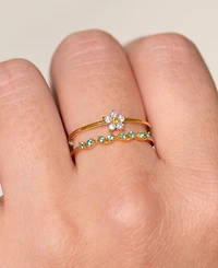 Girls Crew Crystal Fresh Picked Adjustable Ring
