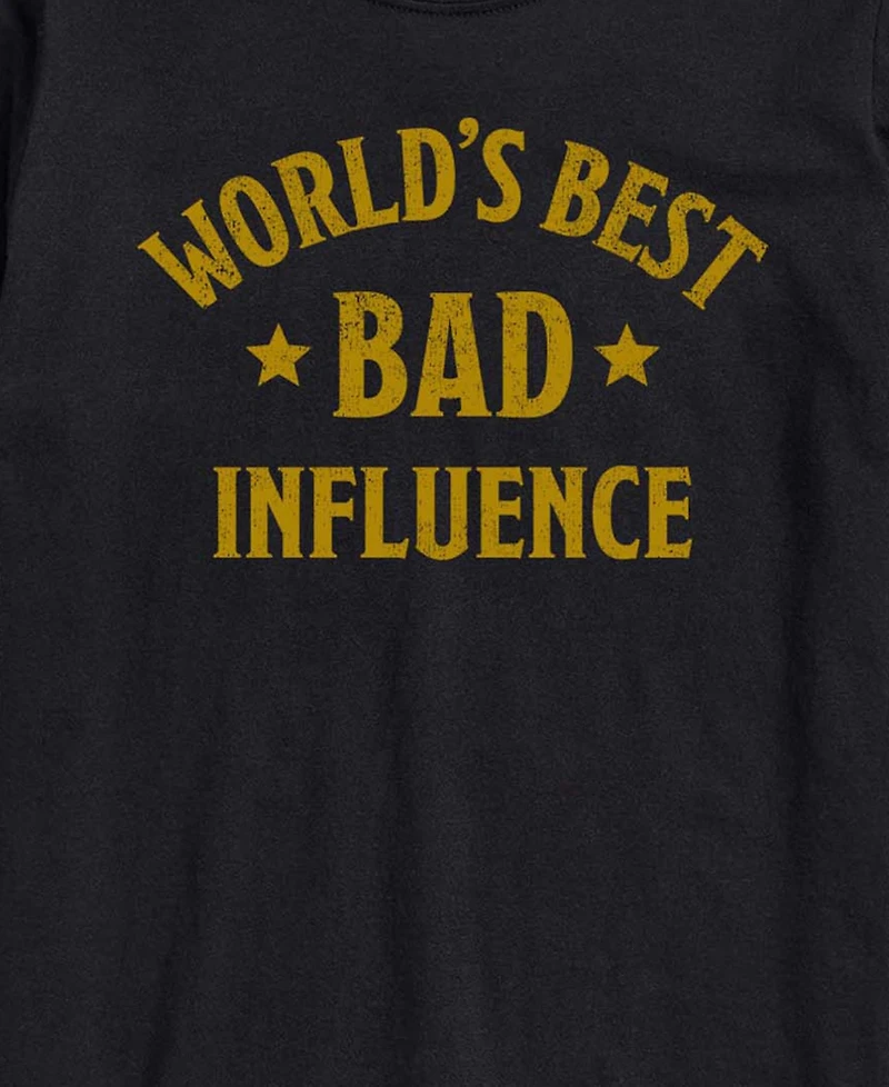 Airwaves Men's Worlds Best Bad Influence Short-Sleeve Graphic T-Shirt