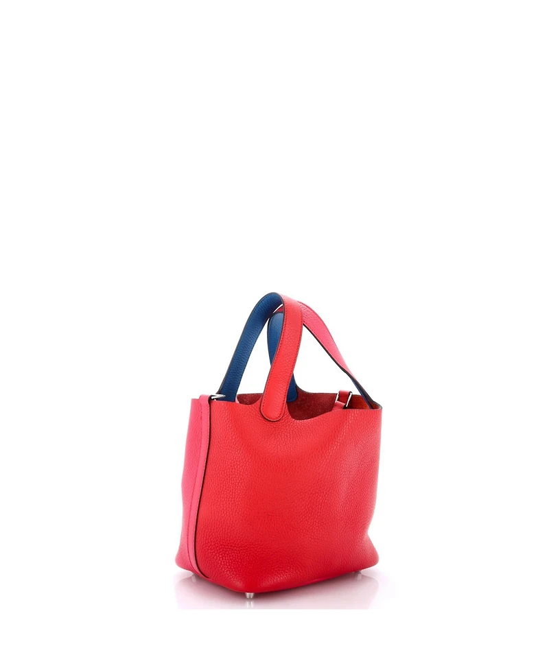 Pre-Owned HERMES Pm Picotin Lock Bag Tricolor Clemence