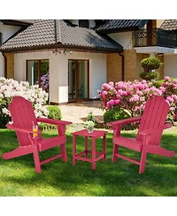 Costway Patio Adirondack Chair Weather Resistant Garden Deck