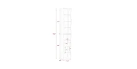 flynama Ultra-Thin 8-Tier Wavy Edge Combined Bookshelf Adjustable Partition Waterproof Mdf Storage Display Shelf