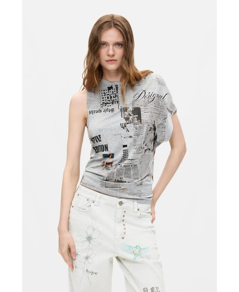 Desigual Women's Long Printed Jeans