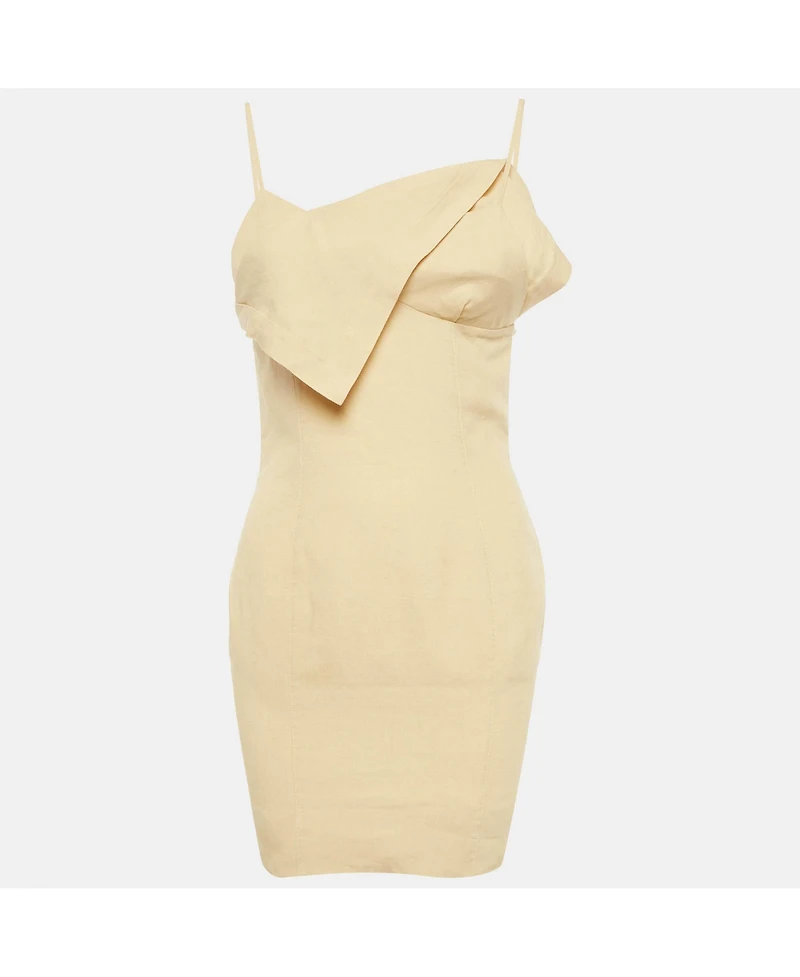 Pre-Owned Jacquemus Women's Lamour Linen Backless Mini Dress