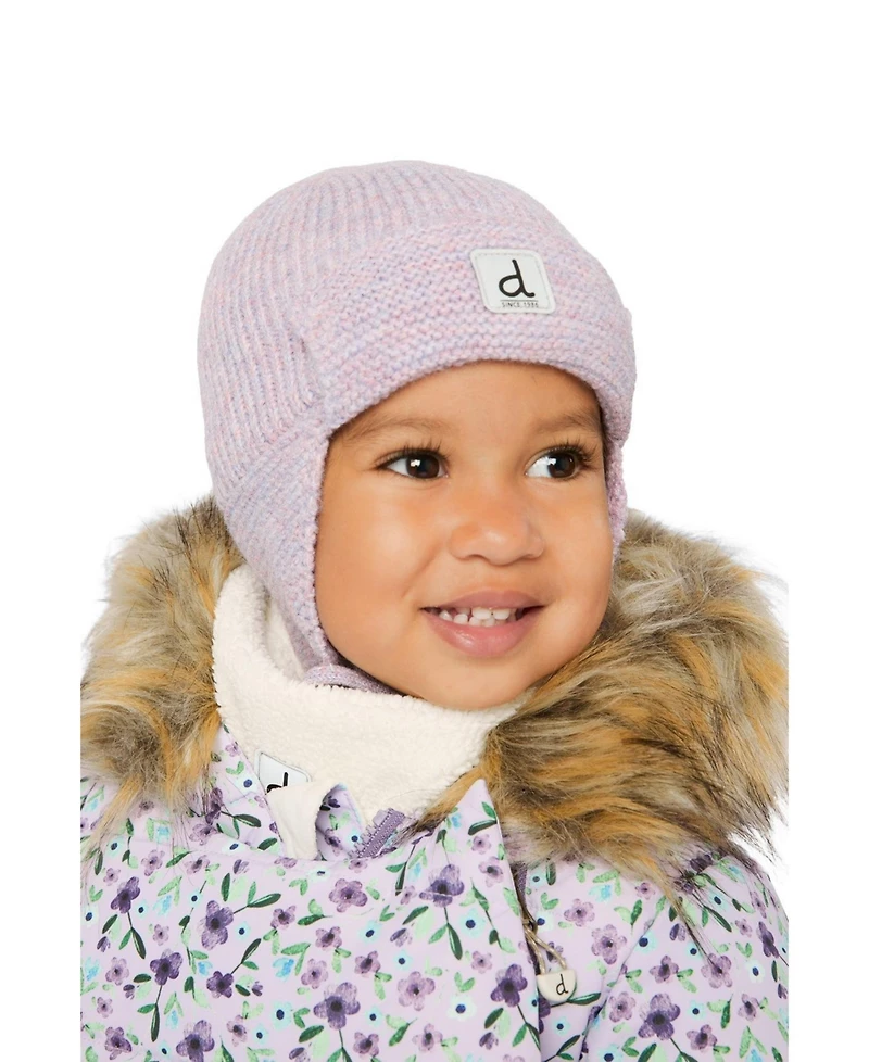Deux par Baby Girls (3M-24 M) Winter Knit Hat with Ear Flaps and Strings