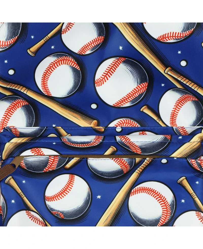 Intimo Batter Up 16 Inch Backpack Baseball and Bats All Over Print School Book Bag