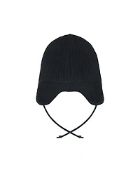 Deux par Deux Toddler Unisex 2-3 Years Winter Knit Hat with Ear Flaps and Strings