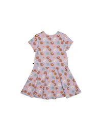 Deux par Deux Girls' (6-12) Short Sleeve Jersey Dress