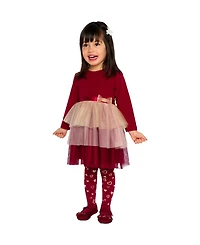 Deux par Little and Big Girl's (6-8) Bi-Material Dress with Glittering Skirt
