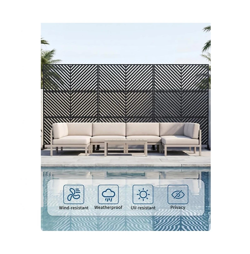 gaomon 3 Panel Room Divider Screen with Storage Shelves and Rolling Wheels
