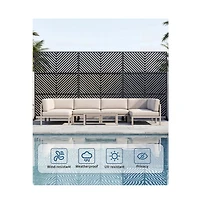 gaomon 3 Panel Room Divider Screen with Storage Shelves and Rolling Wheels