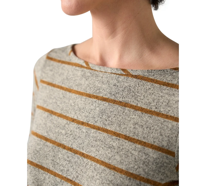 Liverpool Los Angeles Women's Long-Sleeve Boat Neck Twist Knit Top
