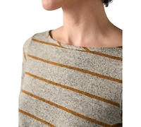 Liverpool Los Angeles Women's Long-Sleeve Boat Neck Twist Knit Top