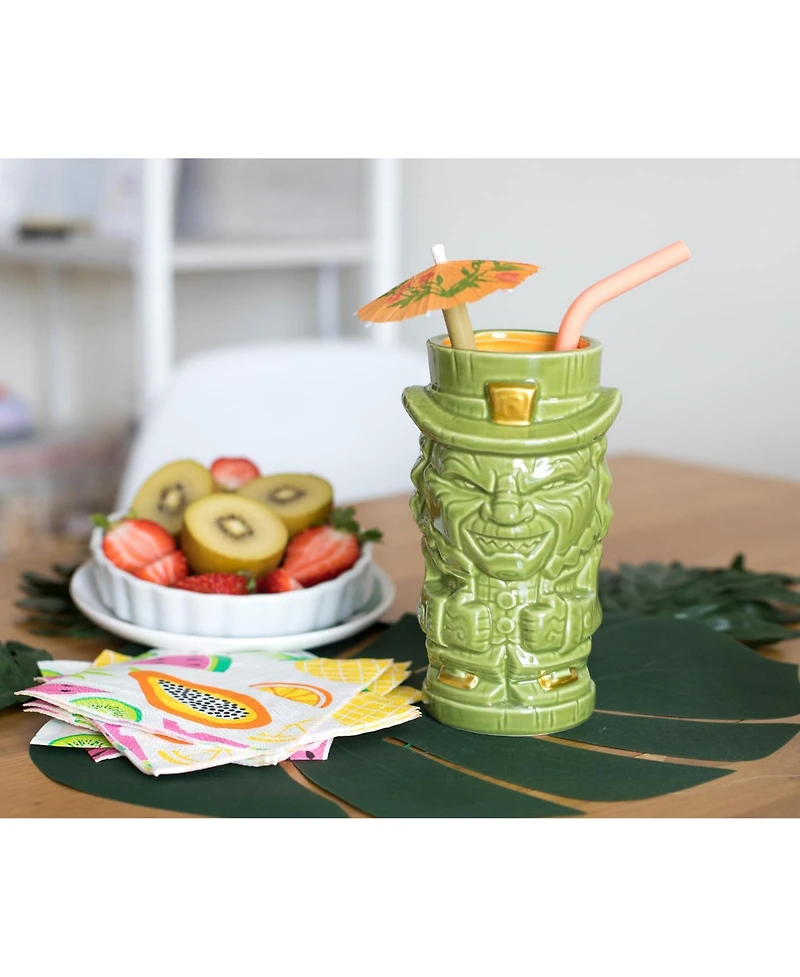 Geeki Tikis Leprechaun Character Horror Movie Tiki Mug | Geeki Tikis Horror Series Official Leprechaun Collectible Ceramic Tiki Style Cup | Holds 18 O