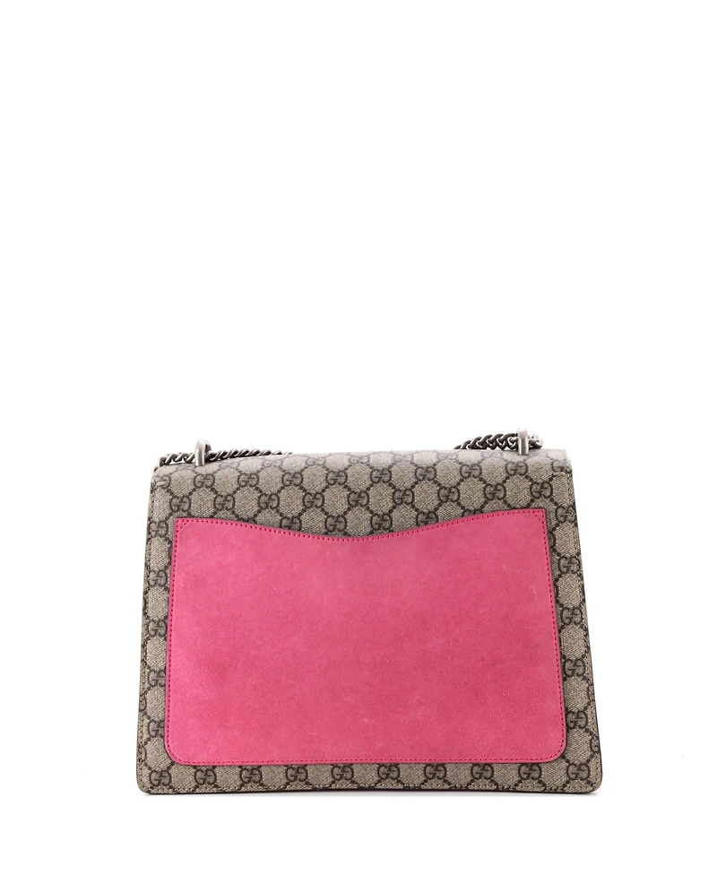 Pre-Owned Gucci Medium Dionysus Bag Embellished Gg Coated Canvas