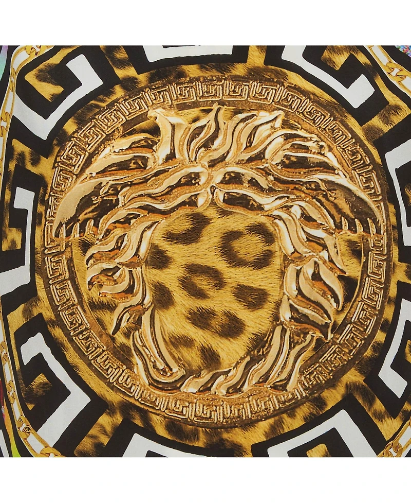Pre-Owned Versace Women's Amplified Print Silk Tunic Top