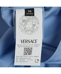 Pre-Owned Versace Women's Cotton Pleated Sleeveless Dress