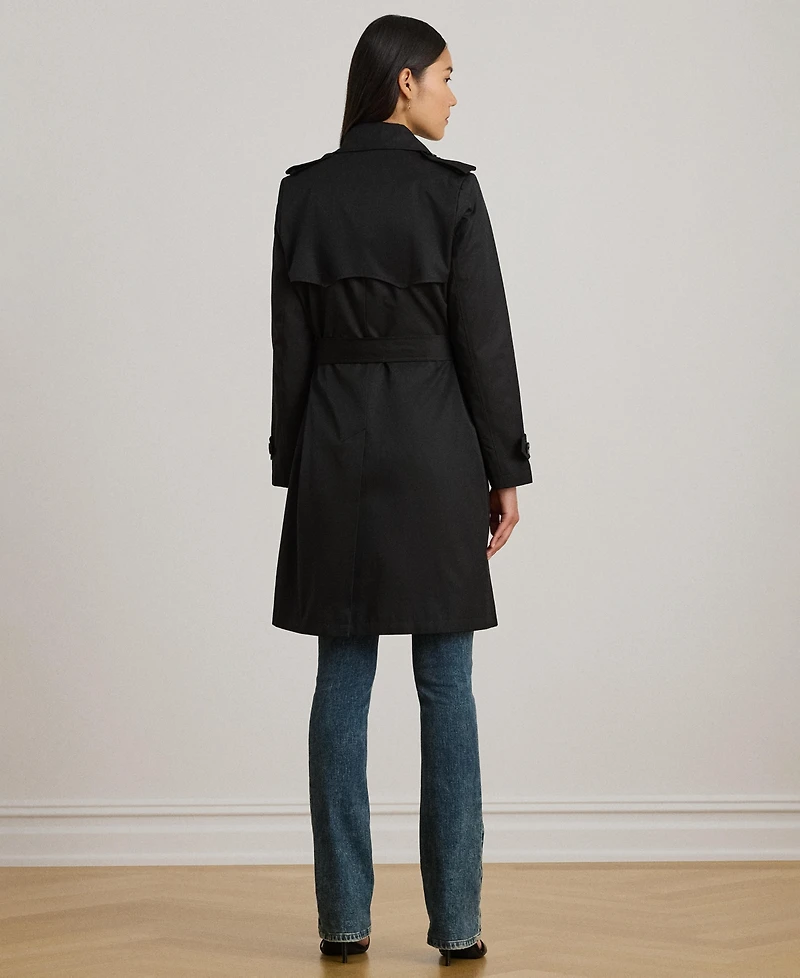 Lauren Ralph Womens Double-Breasted Belted Trench Coat