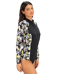 Hurley Women's Zipper Closure Long-Sleeve Rashguard