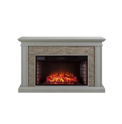 Augusta Home Ledgestone Fireplace With Stacked Stone