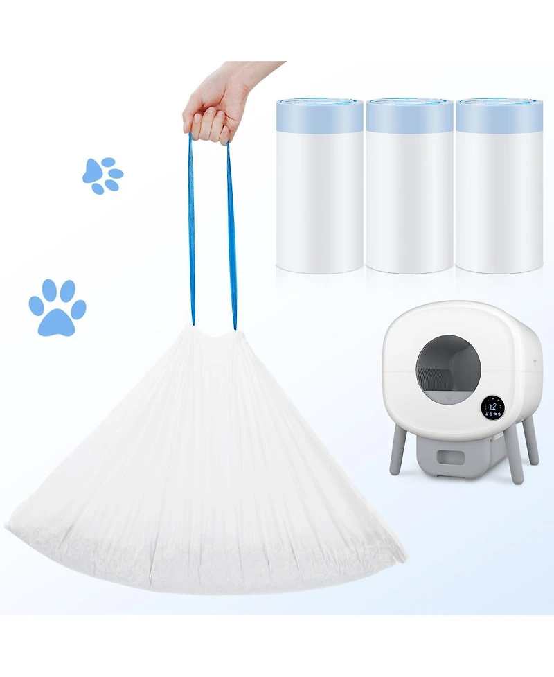 Cumrige Trash Bags Drawstring Extra Thick Garbage Bags Wastebasket Bin Liners Plastic Trash Bags for Bathroom, Bedroom, Office, Car, Kitchen, Home