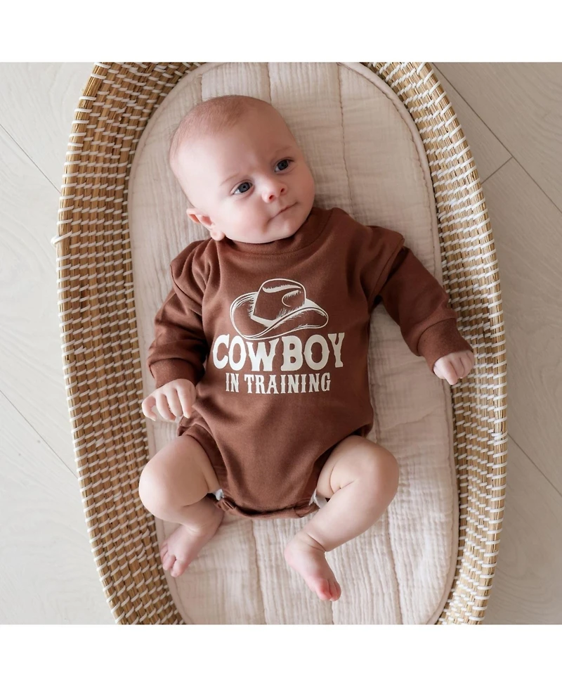 Sweet Wink Baby Boys (0M-18M) Cowboy Training Western Long Sleeve Romper