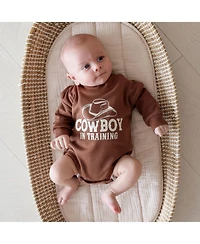 Sweet Wink Baby Boys (0M-18M) Cowboy Training Western Long Sleeve Romper