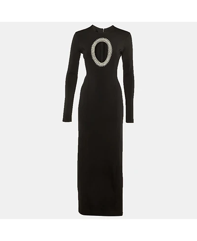Pre-Owned Givenchy Women's Jersey Cut-Out Embellished Gown