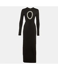Pre-Owned Givenchy Women's Jersey Cut-Out Embellished Gown
