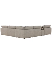 Evandro 6-Piece L-Shaped Sectional Sofa Set (Laf Chair, Raf 2 Armless Corner, Console), Macy's Exclusive