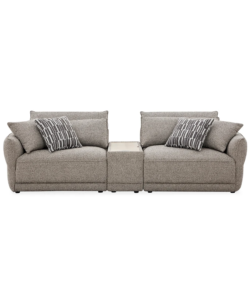 Evandro 3-Piece Sofa with Console Set (Laf Chair, Raf Chair & Console), Macy's Exclusive