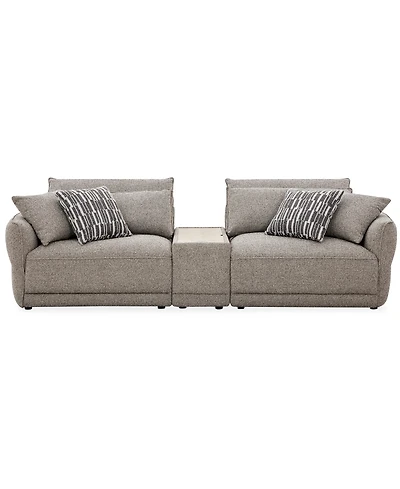 Evandro 3-Piece Sofa with Console Set (Laf Chair, Raf Chair & Console), Macy's Exclusive