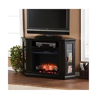 Augusta Home Claremont Electric Corner Touch Screen Fireplace Storage