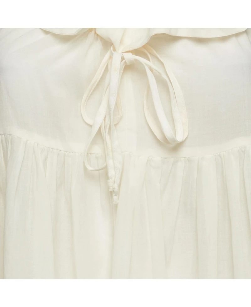 Pre-Owned Marni Women's Cotton Adjustable Ruffle Neck Mini Dress