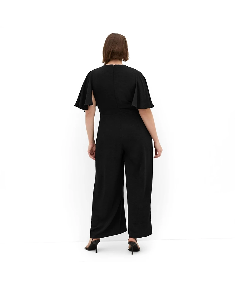 City Chic Women's Braelynn V Neck Jumpsuit