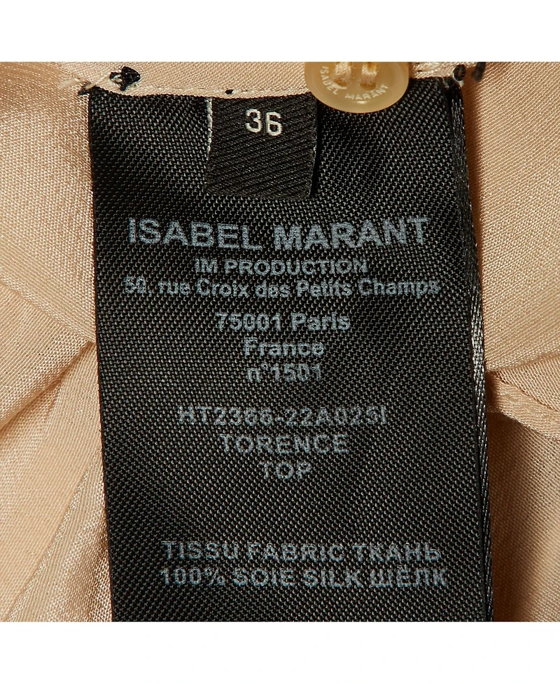 Pre-Owned Isabel Marant Women's Asymmetrical Ruched Silk Top