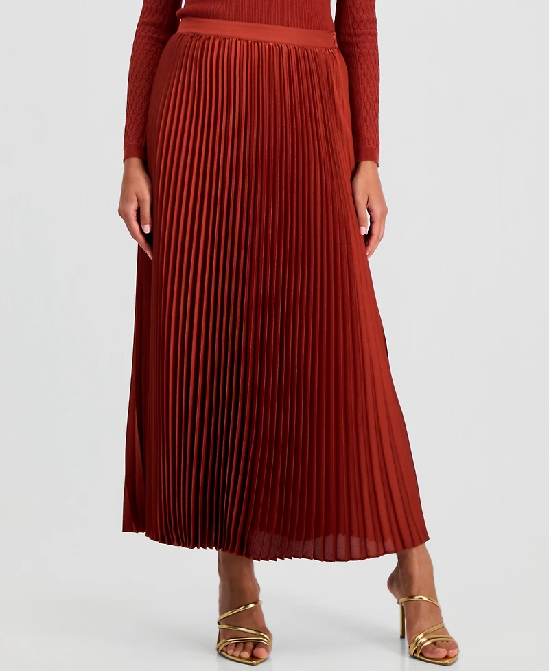 Elie Tahari Women's Rowyn High-Waisted Pleated Midi Skirt