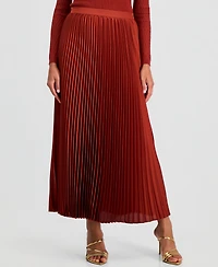 Elie Tahari Women's Rowyn High-Waisted Pleated Midi Skirt