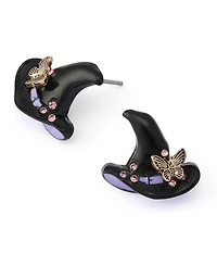 Betsey Johnson Faux-Stone Halloween Witchy Stud Earrings