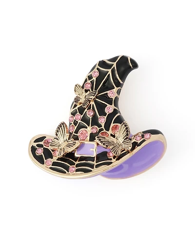 Betsey Johnson Faux-Stone Halloween Witchy Hat Brooch