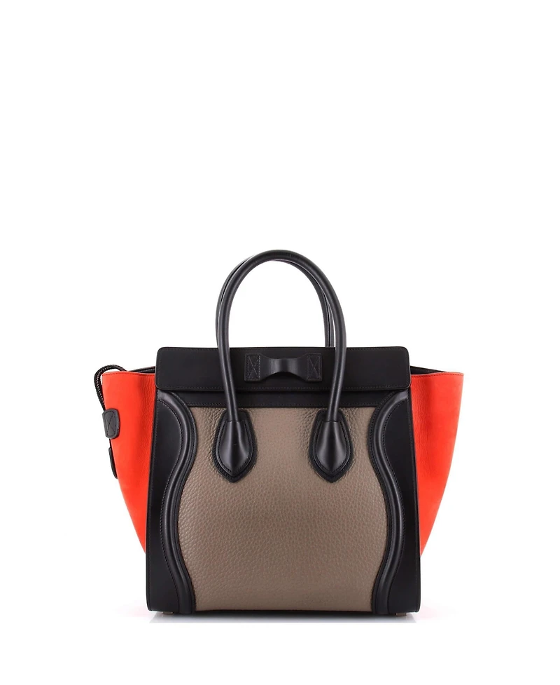 Pre-Owned Celine Micro Tricolor Luggage Bag Leather