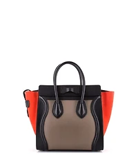 Pre-Owned Celine Micro Tricolor Luggage Bag Leather