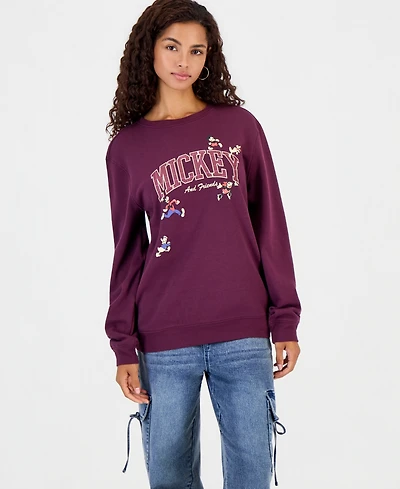 Disney Juniors' Mickey & Friends Fleece Crewneck Sweatshirt