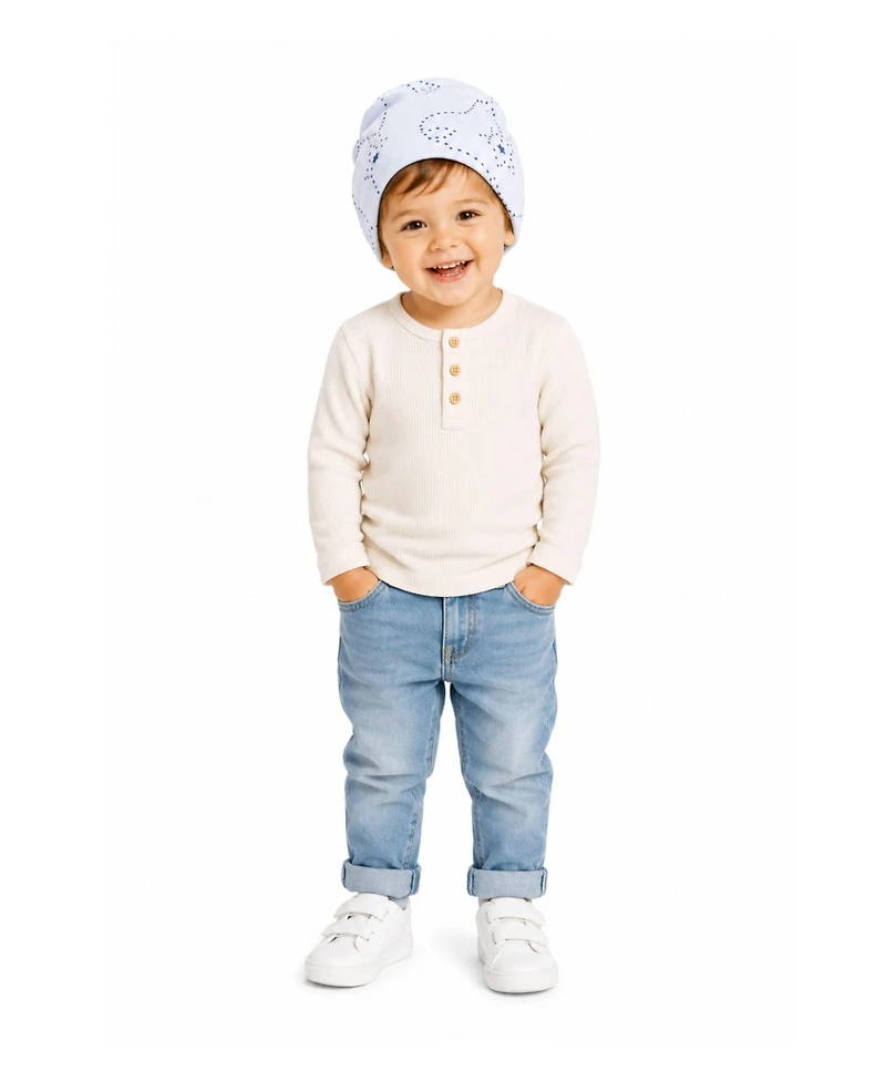 MeMoi Baby Boys' 1M- 6M Entangled Stars Cotton Knit Beanie