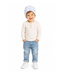 MeMoi Baby Boys' 1M- 6M Entangled Stars Cotton Knit Beanie