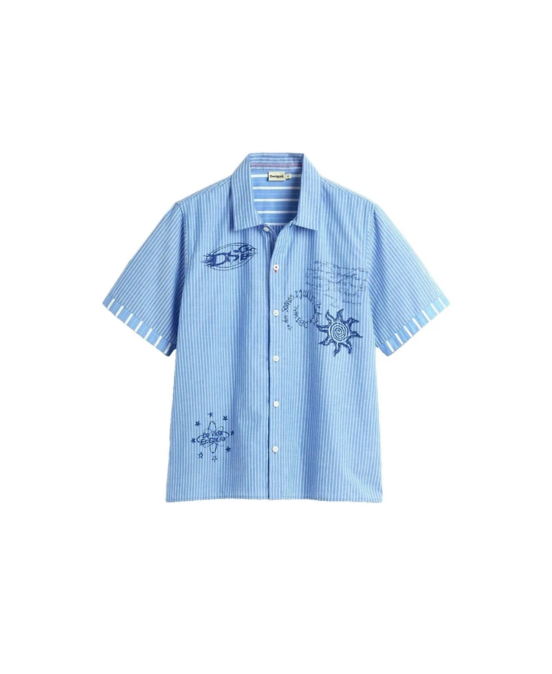 Desigual Men's Short printed cotton shirt