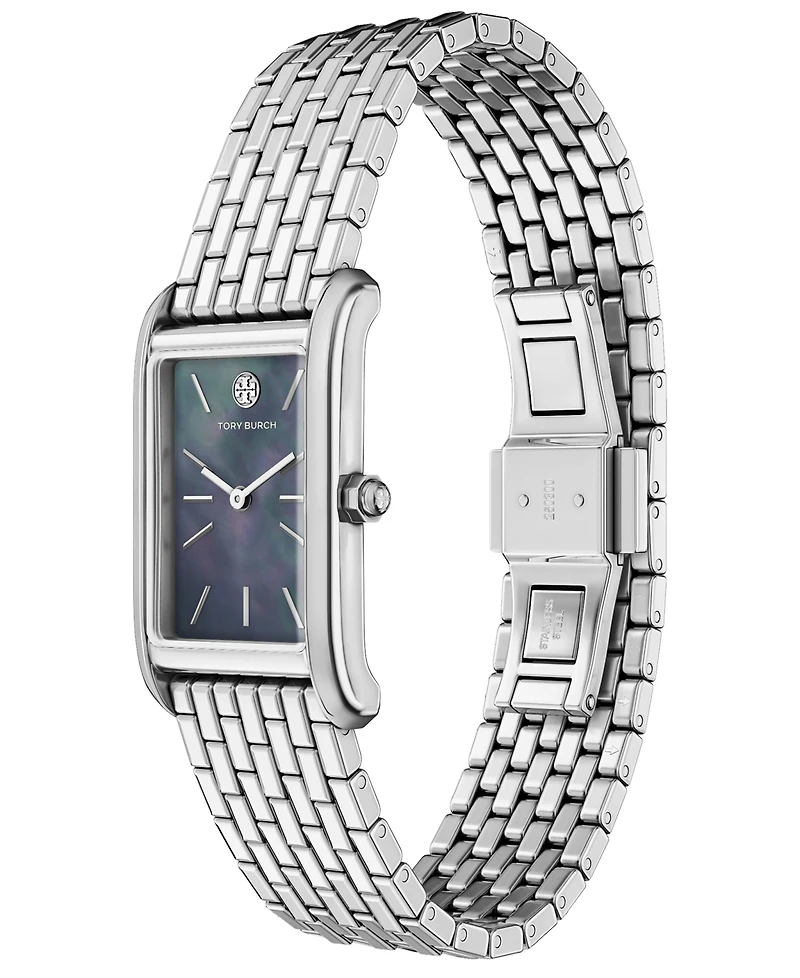 Tory Burch Women's Slim Eleanor Silver Stainless Steel Bracelet Watch 20mm